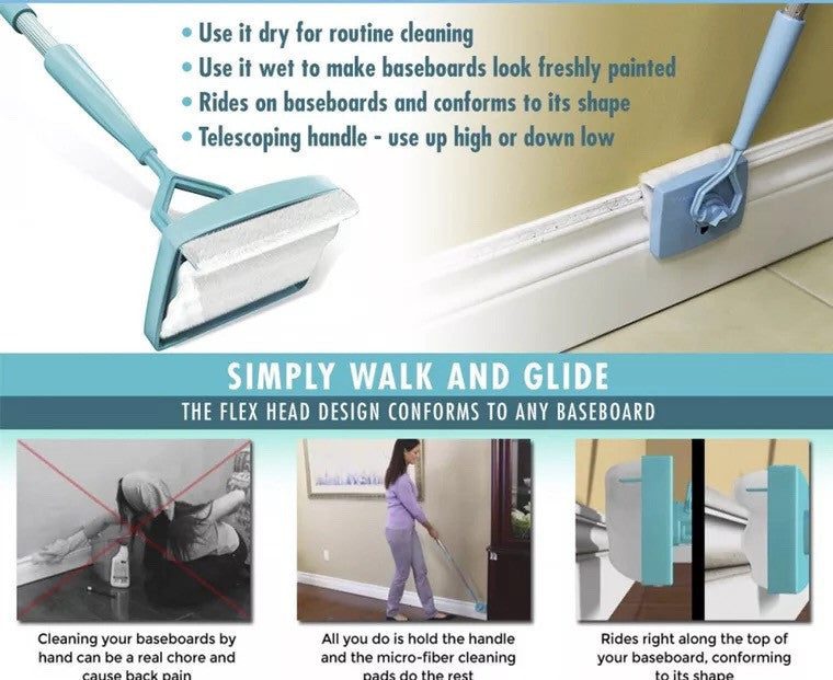 Retractable handle cleaning rod