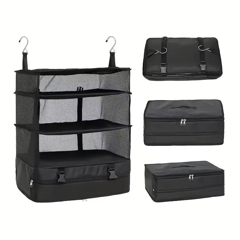 Three-layer hanging bag travel storage bag