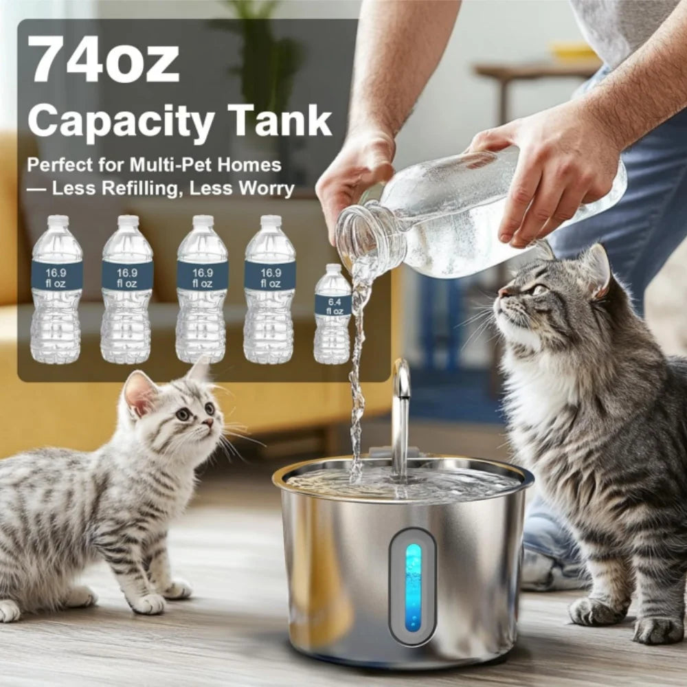 stainless steel pet water feeder