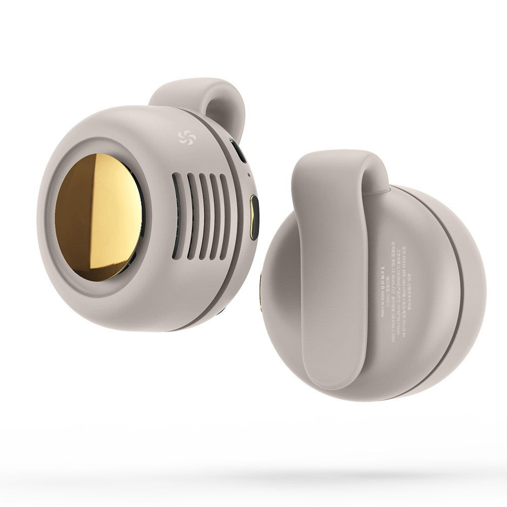 Portable handheld neck clip mini fan