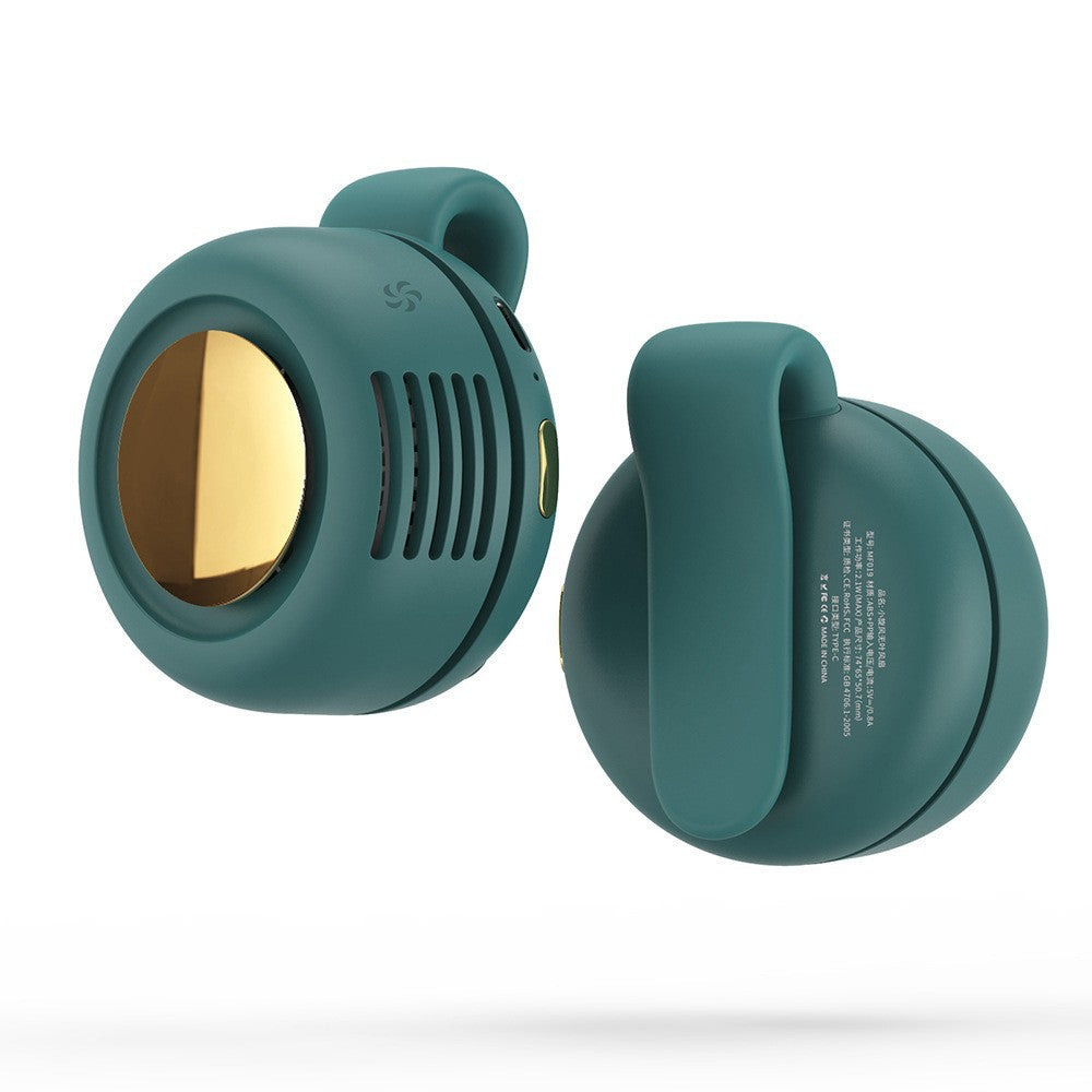 Portable handheld neck clip mini fan