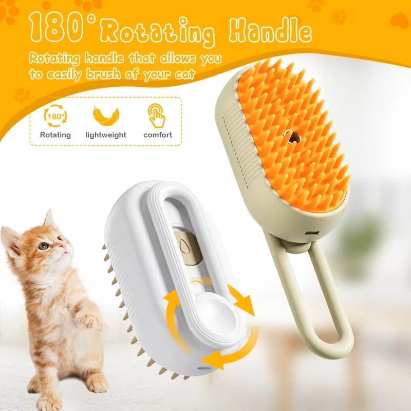 Electric Steam Spray Brush for Cats and Dogs